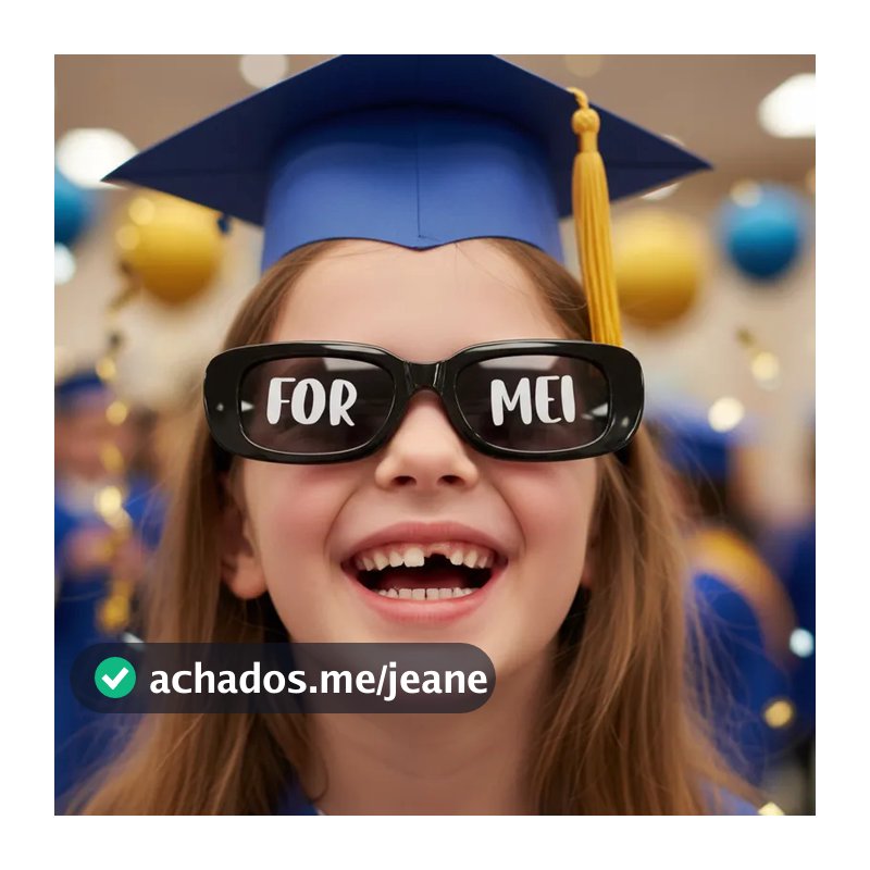 Óculos Infantil Personalizado Formatura Kids Escola
