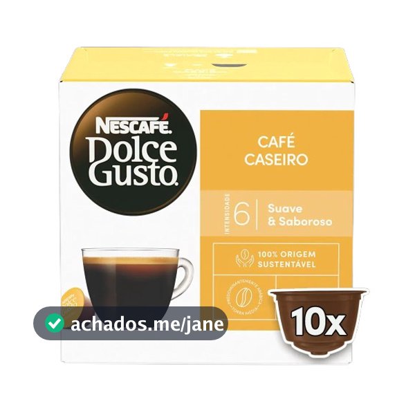 Cápsula Café Caseiro Com 10 Unidades Dolce Gusto 80g