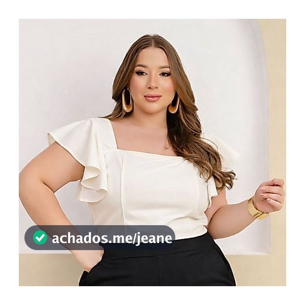 CROPPED PLUS SIZE  ESTRUTURADO MANGA ELEGANTE MODA PLUS G1 G2 G3 CROPPED PLUS SIZE COM MANGA BLUSA PLUS SIZE FEMININA