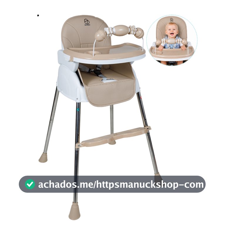 Cadeira de Alimentação Portátil 3 em 1 Bebê Dobrável Segura Ajustável Apettit - Benibee Baby