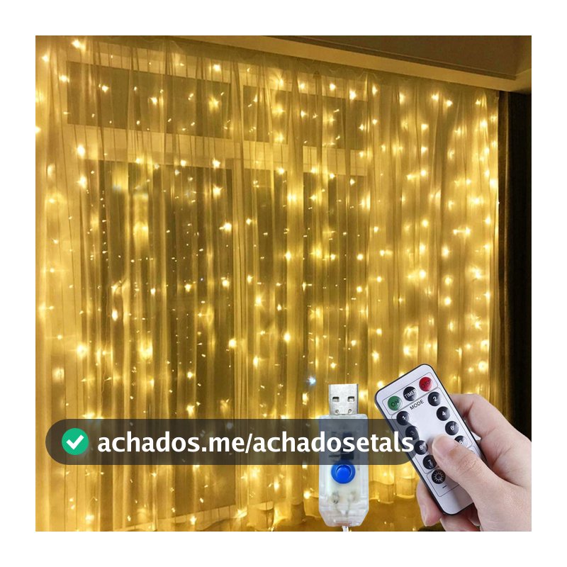 3M 300 Luz De Cortina LED 8 Modos De Iluminação Luzes De Fada De Fadas USB Para Decorações De Natal