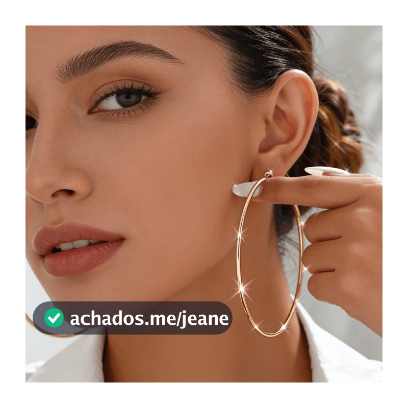 Kit 3 Pares Brincos Argola Grande 7cm Feminino Aço Inoxidável 316L Dourado Antialérgico Luxo