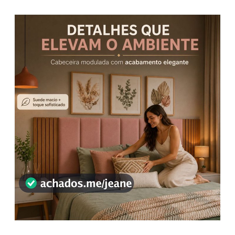 Kit com ATÉ 12 Peças Cabeceira Modular + Painel Ripado MDF Para Cama Box Casal King Queen - Envio Full