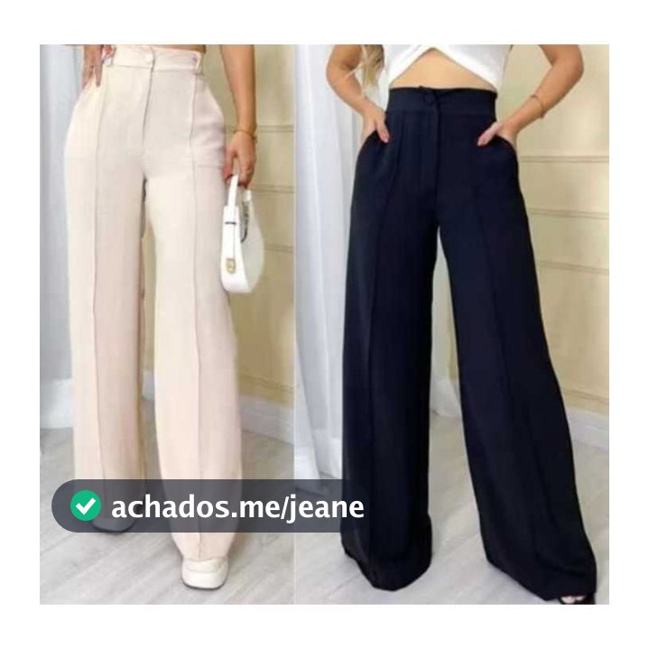 KIT C/2 CALÇAS DUNA  PANTALONA FEMININA COM FORRO WIDE LEG COM BOTÃO