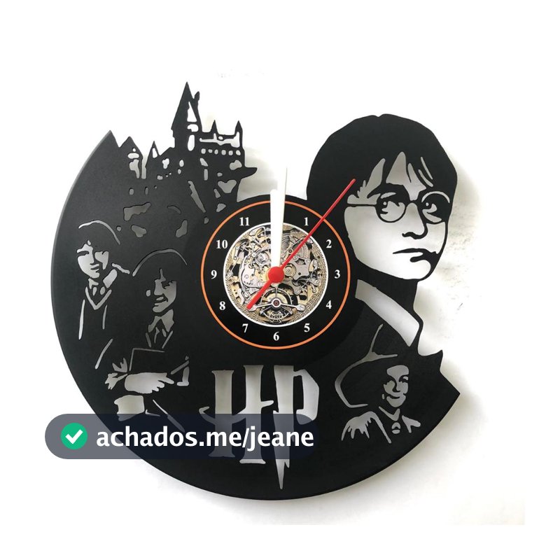 Relógio harry disco de vinil decoração lp harry potter