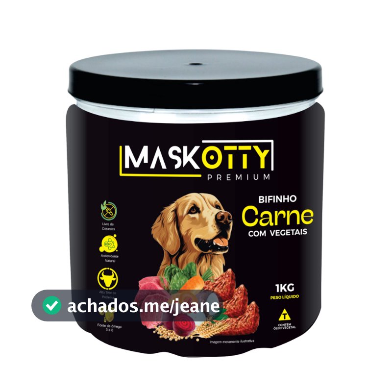Bifinho Maskotty Petisco para cachorro Carne com Vegetais 1Kg
