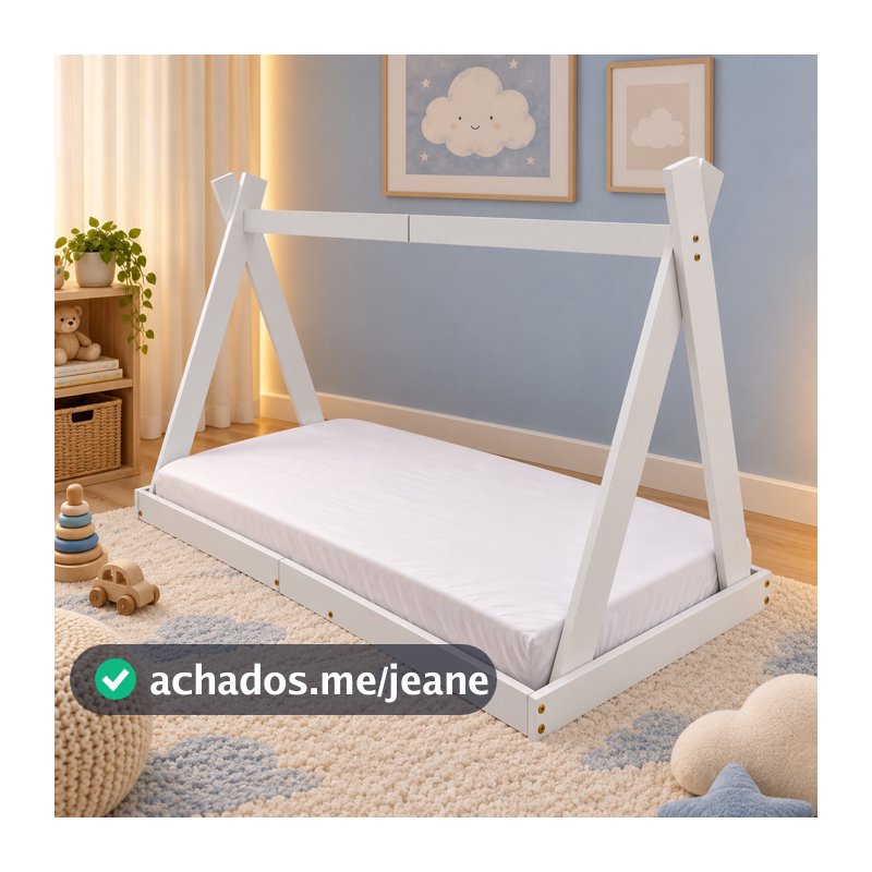 Cama Infantil Tipo Cabana Quarto para Cantinho de Brincar e Descansar