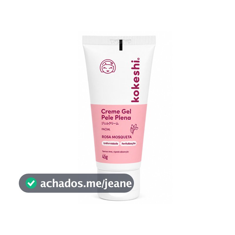Creme Gel Facial Pele Plena Kokeshi Antienvelhecimento 45g