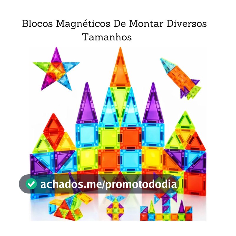 Brinquedo Magnético Blocos De Montar Construção Educativo Infantil 3D Mini