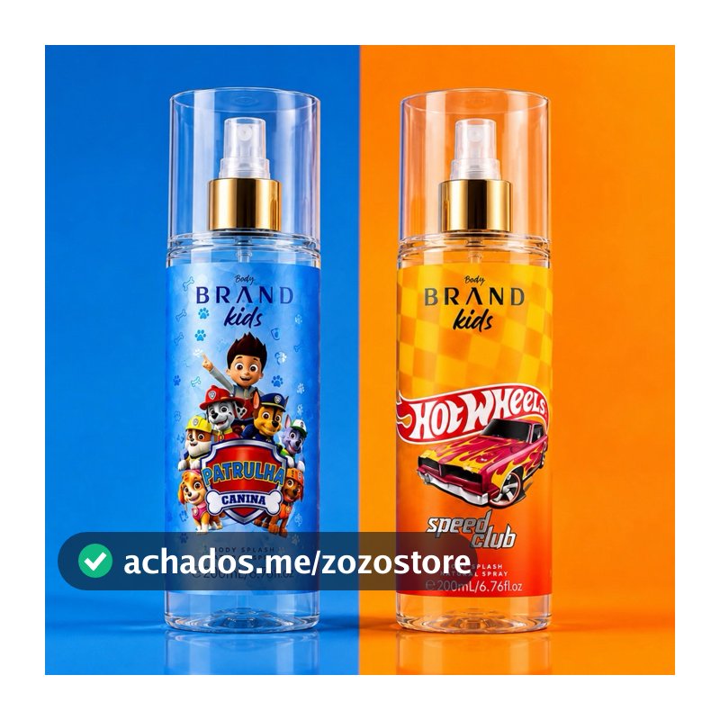 Kit Perfume Infantil Body Splash 200ml – Patrulha Canina e Hot Wheels