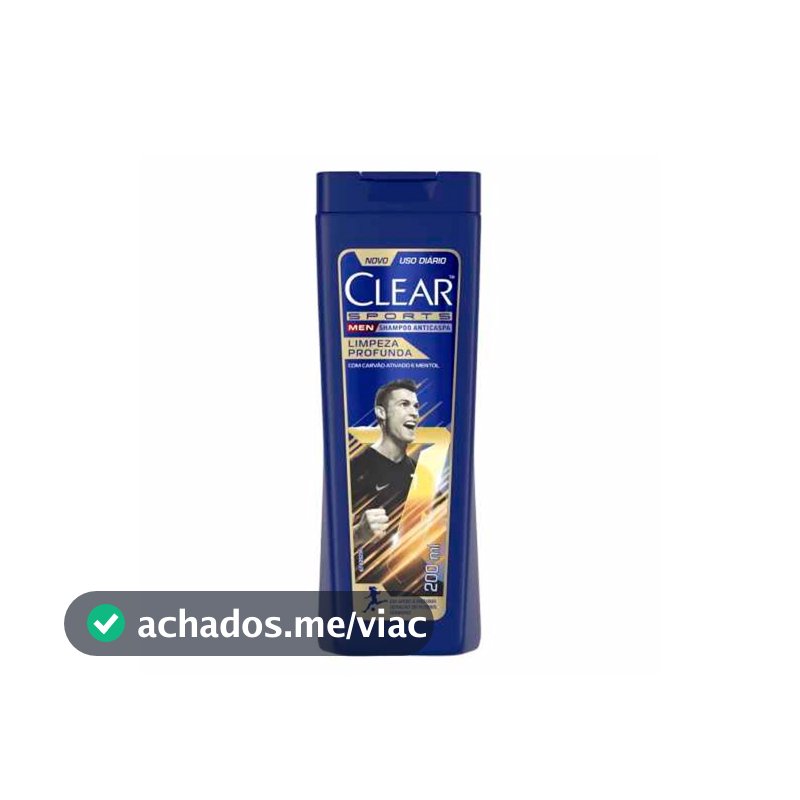 Shampoo Anticaspa Clear Men Limpeza Profunda 200Ml