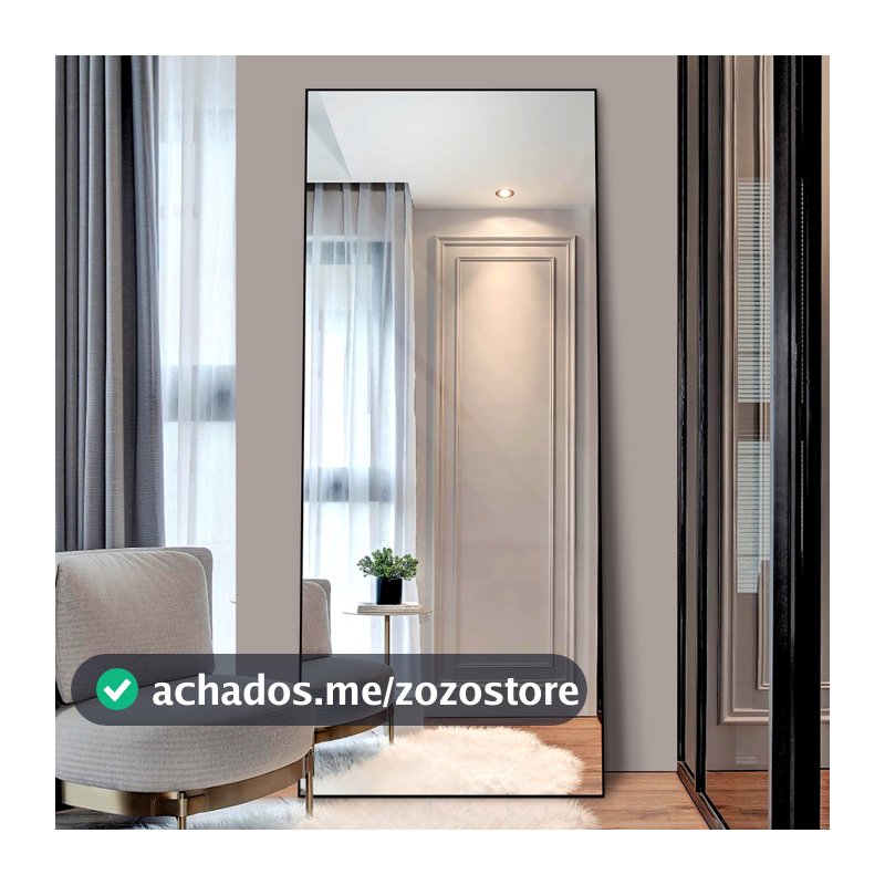 Espelho de Corpo Inteiro Decoração Loja Casa Provador Closet Sala Quarto Lavabo Banheiro 40cm x 80cm