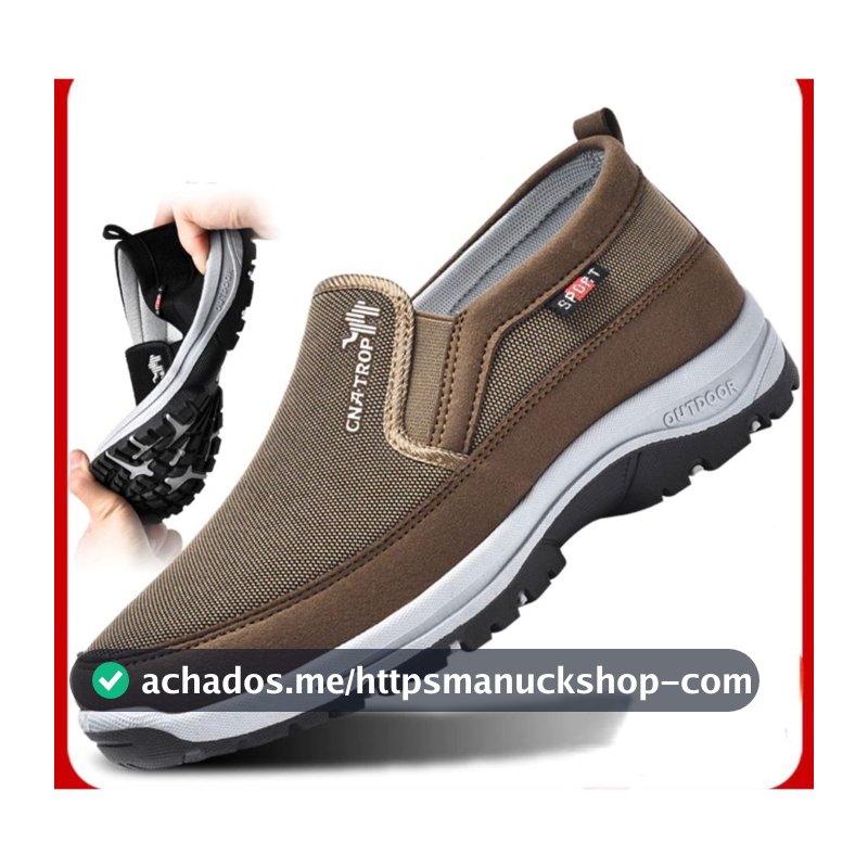 Tenis Sapatilha Masculino Casual Aquatico de Trilha Impermeável Com Solado Costurado E Elastico Ajustável