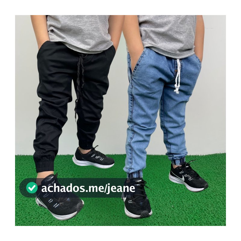 Calça Jeans Jogger Infantil Juvenil Menino Masculina Calça de criança casual e elegante