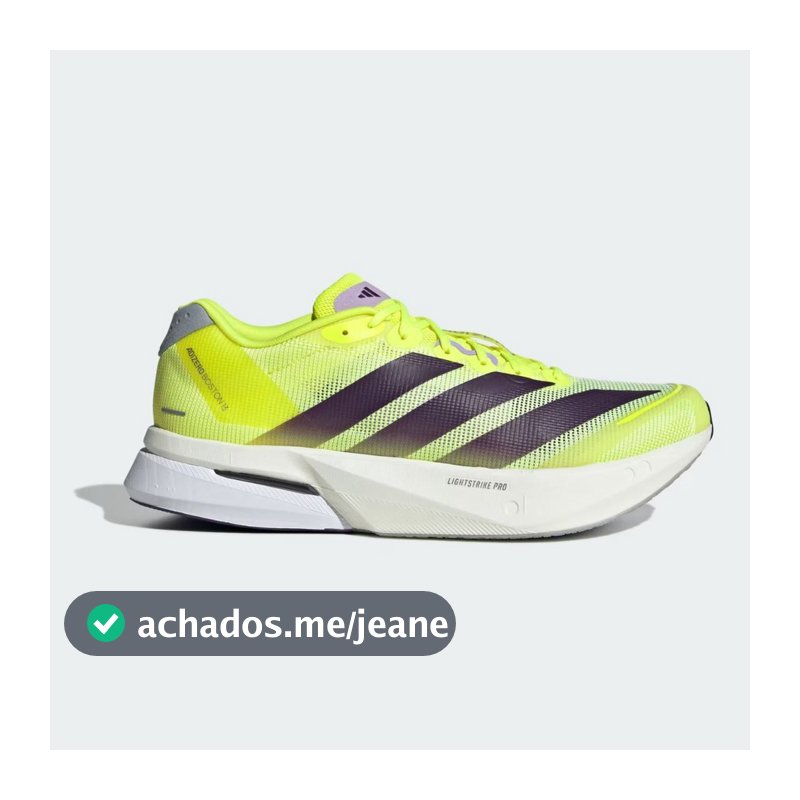 Tênis Adidas Adizero Boston 13 Masculino Verde – Leve, Confortável e Perfeito para Corridas e Competições
