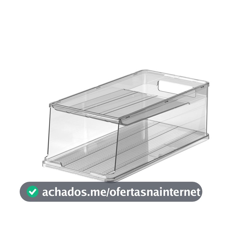 Organizador Para Latas Cor Cristal - Linha Dry Coza - Organização de Geladeira