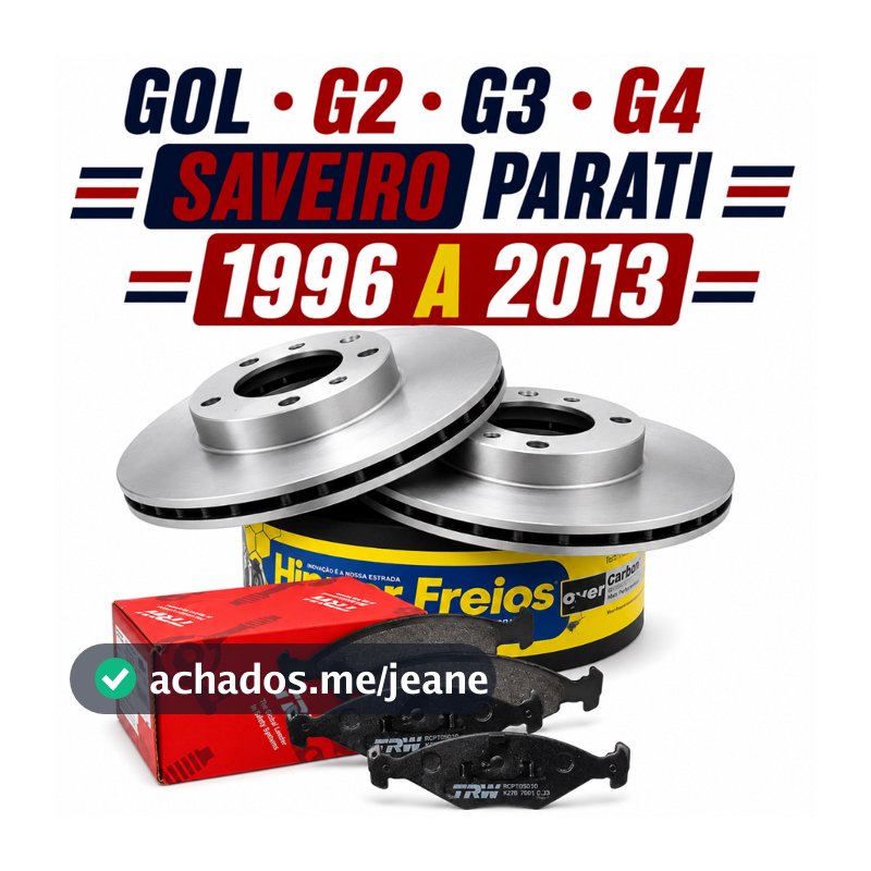 Kit Freio Disco De Freio Ventilado Gol G2 G3 G4 Saveiro Parati