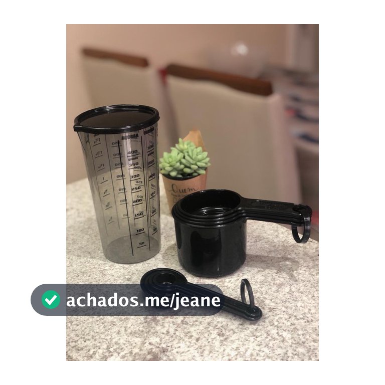 Kit medidores 9  peças total black medida copo com tampa - Não Erre Nas Medidas Das Suas Receitas Na Cozinha