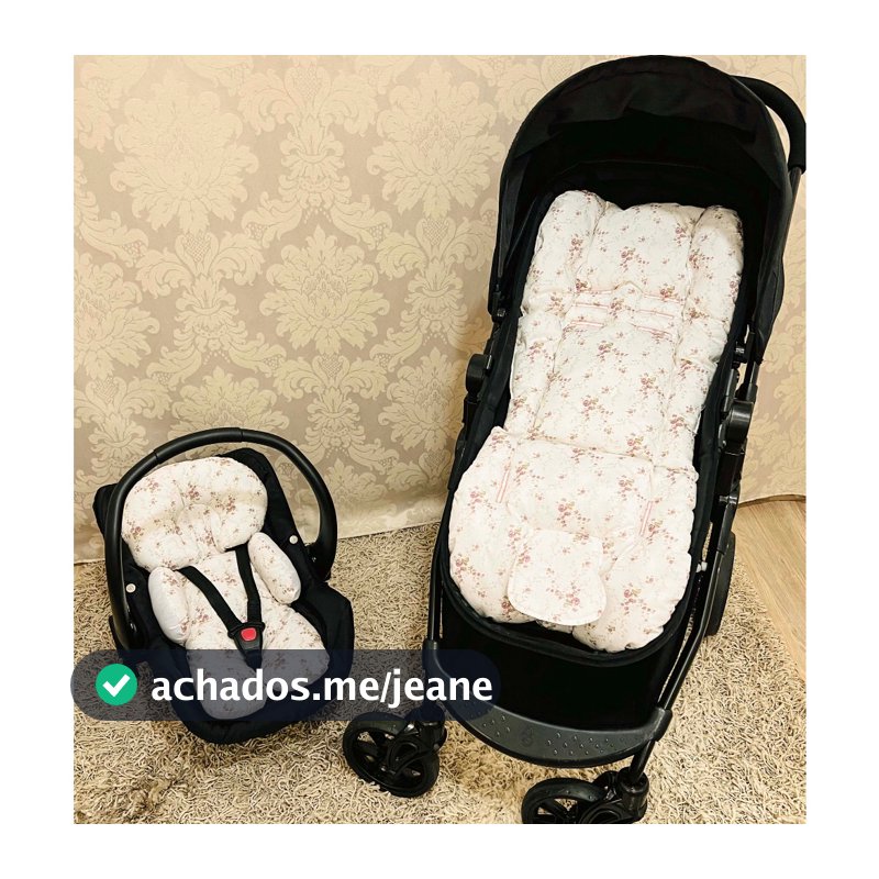 Kit Redutor de Bebê Conforto E Colchonete de Carrinho com Protetor de Cinto