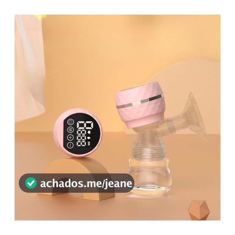 Bomba tira-leite elétrica recarregável com frasco de armazenamento incluso. Design confortável que não agride.