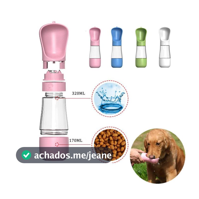 Garrafa de água portátil para pets(330ml ou 490ml) dispensador de água multifuncional, adequado para uso ao ar livre.