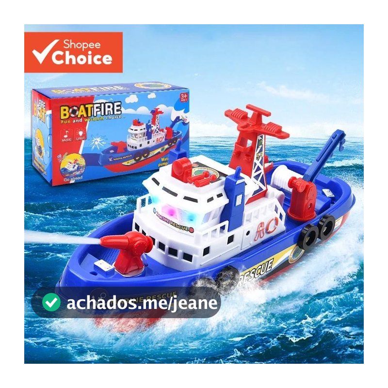 Brinquedo Elétrico Para Barco De Resgate , Navio De Banho Flutuante Com Luzes Crianças , Verão