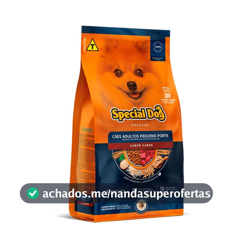 Ração Special Dog Para Cães Adultos Raças Pequenas Sabor Carne 10,1kg