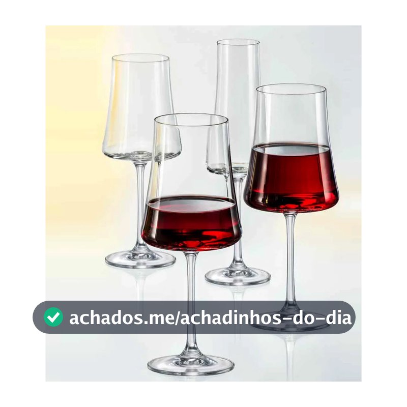 Jogo De Taças Para Água Em Cristal Xtra Com 6 Peças 460ml Bohemia