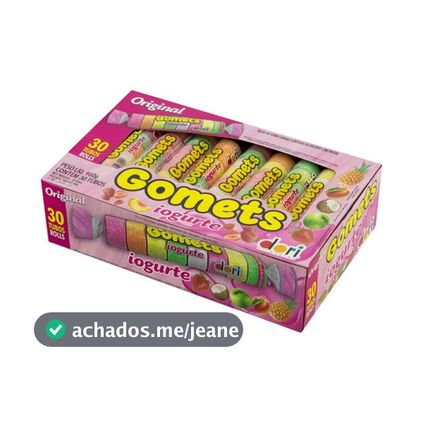 Bala de Goma Tubo Gomets Iogurte Dori Caixa 30 Unidades De 32g