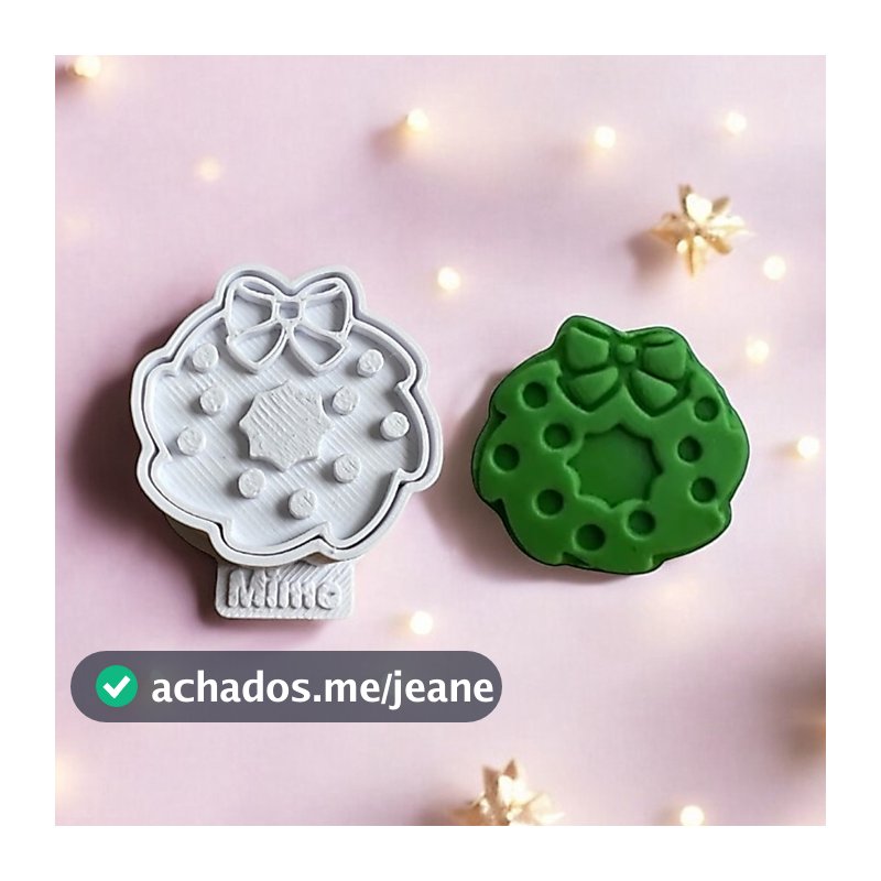 Modelador Ejetor Guirlanda Natal para Brigadeiro, Doce, Massa e Biscoito