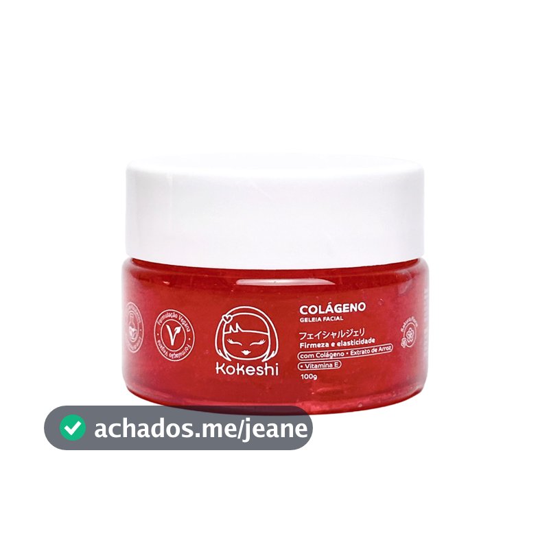 Geleia Hidratante Facial de Colágeno Pele Firme 100g Kokeshi Textura Jelly Cream