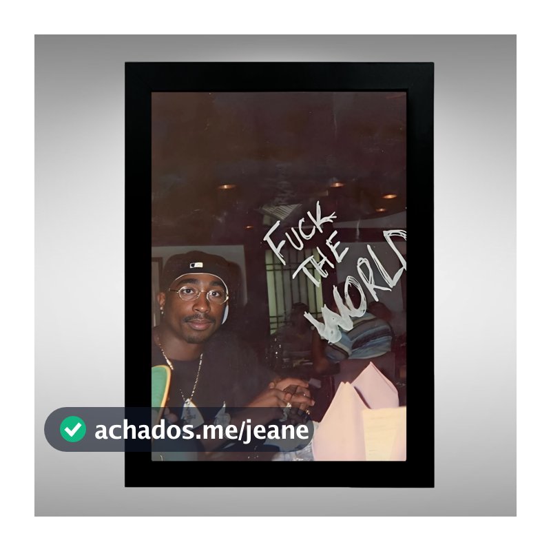 Quadro Tupac Shakur 2pac Rap Hip Hop Gangster Eminem Old School Trap Quarto Parede Placa Decorativo