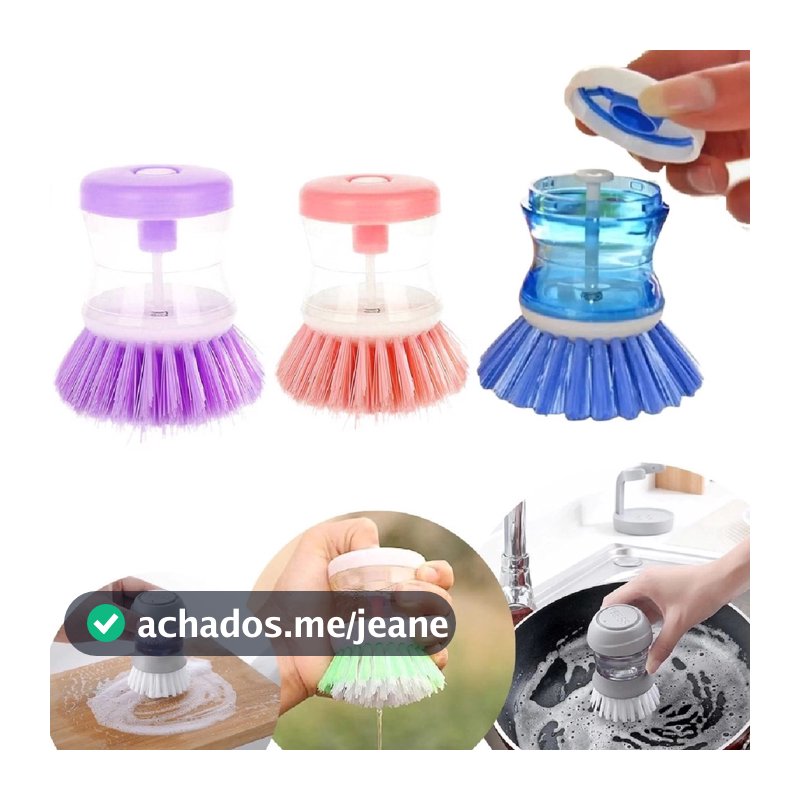 Escova Lava Louças Pia Recipiente Para Detergente Limpeza