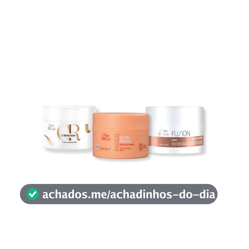 Kit Wella - Cronograma ( Máscara Enrich 150g , Máscara Oil Reflections 150g e Máscara Fusion 150g)