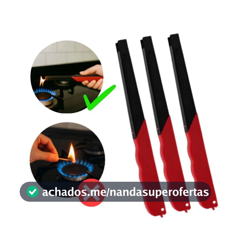 Kit com 1 ou 2 ou 3 Acendedores Elétricos Flexível para Fogão, Churrasqueira e Fogo a Gás