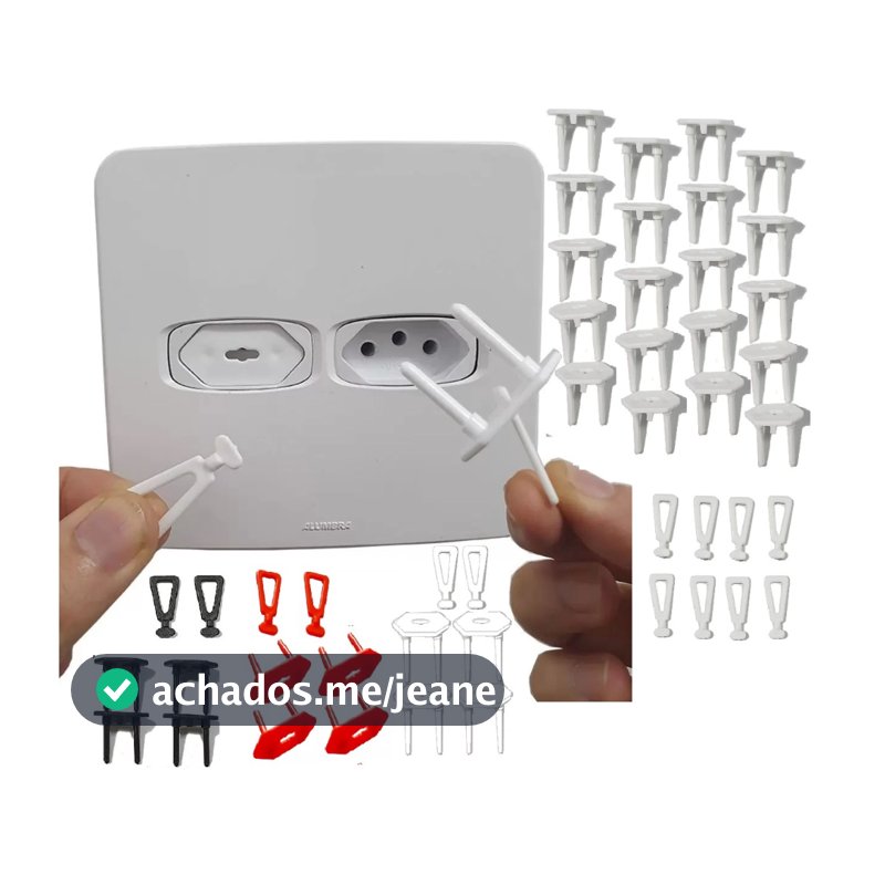 Protetores de Tomadas com chavinhas Anti choque Segurança Bebê