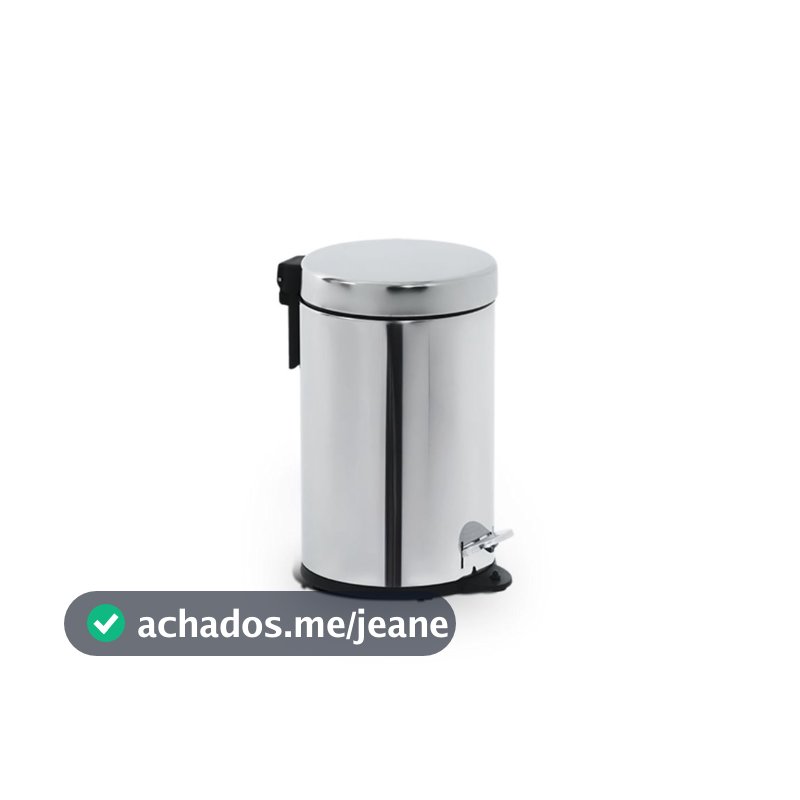 Lixeira Com Pedal E Balde Brinox - Decorline 3 Litros Aço Inox