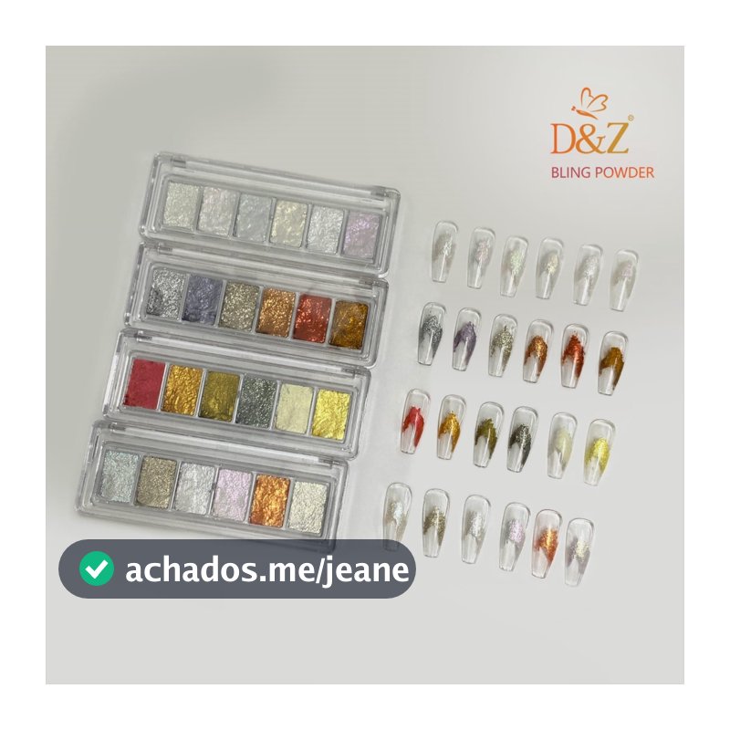 Paleta de Flakes Cremosa D&Z – Efeito Luxuoso para Unhas