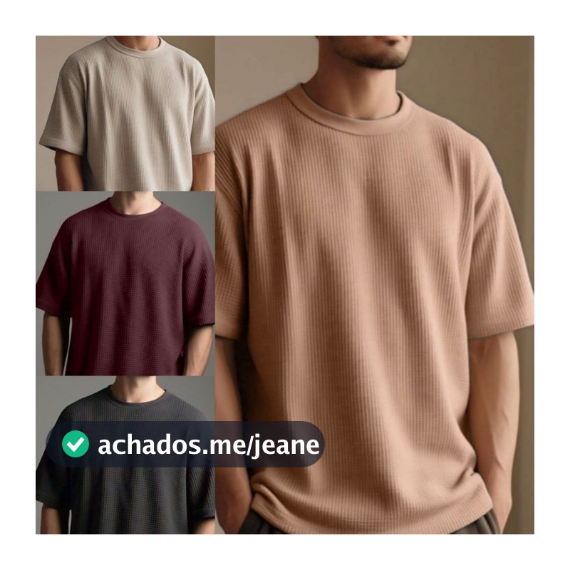 Kit 4 Camiseta Oversized Masculino Tecido Texturizado