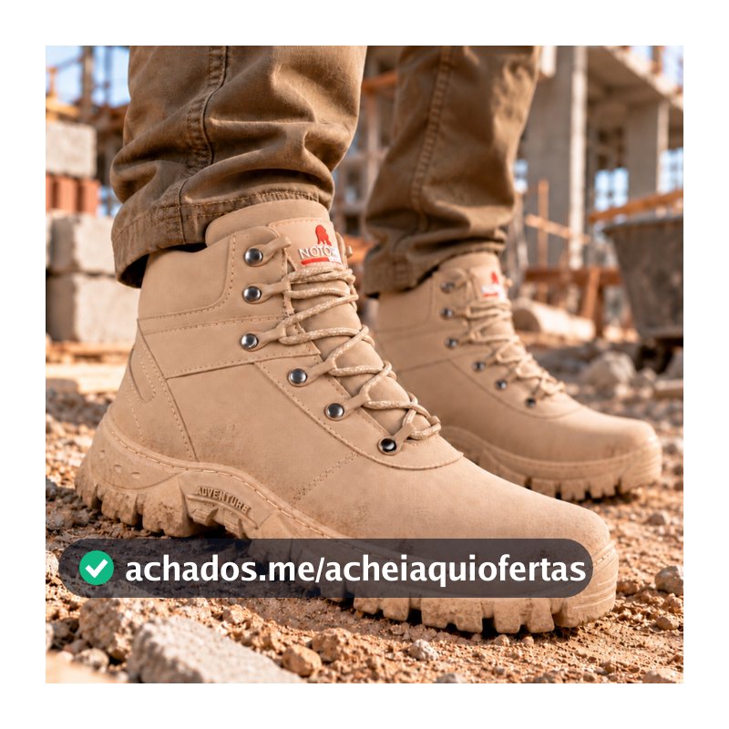 Bota Coturno Militar Masculina Camurça Cano Curto Palmilha Confortável