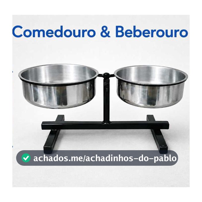 Bebedouro ou Comedouro Pet  Duplo com Regulagem de Altura Para Cachorros e Gatos