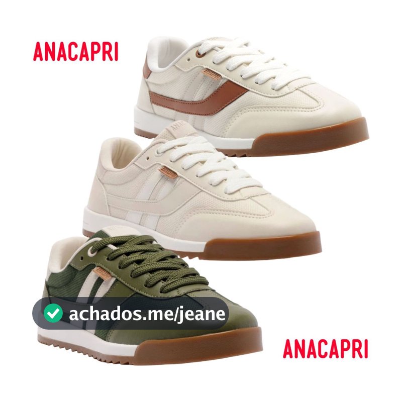 Tenis Feminino Anacapri Retro-A Macio Moda Casual Classico C30796