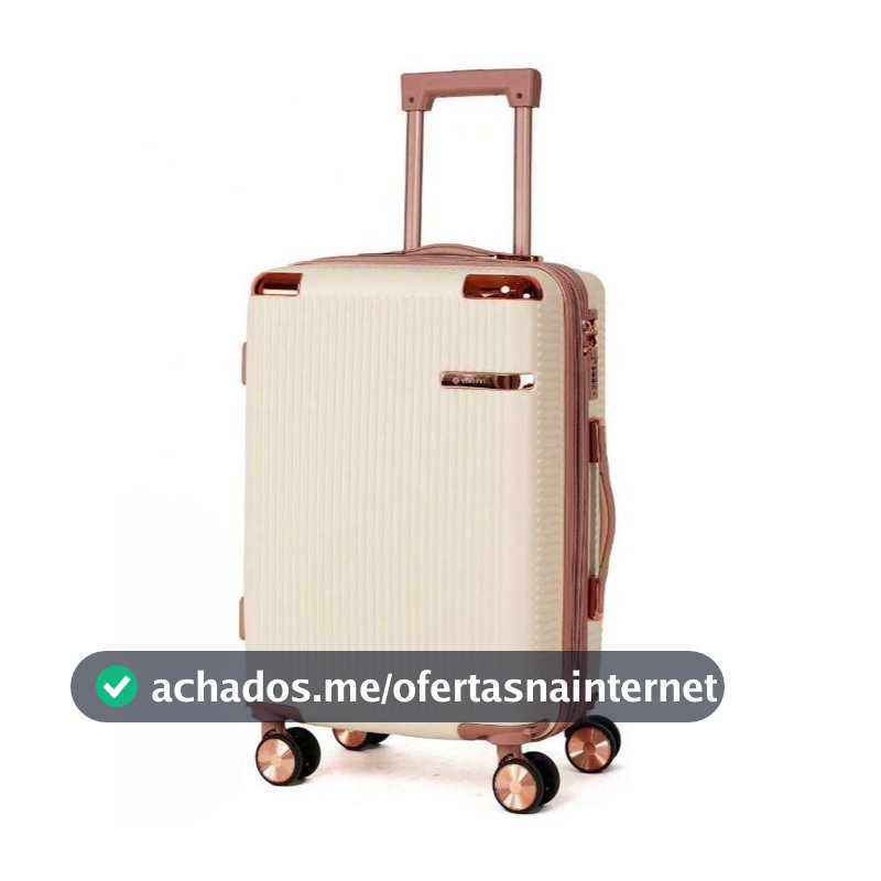 Mala De Viagem Novos Estilos Moda Zíper Duplo Antifurto 4 Roda Gira 360 Grau Fibra Moda