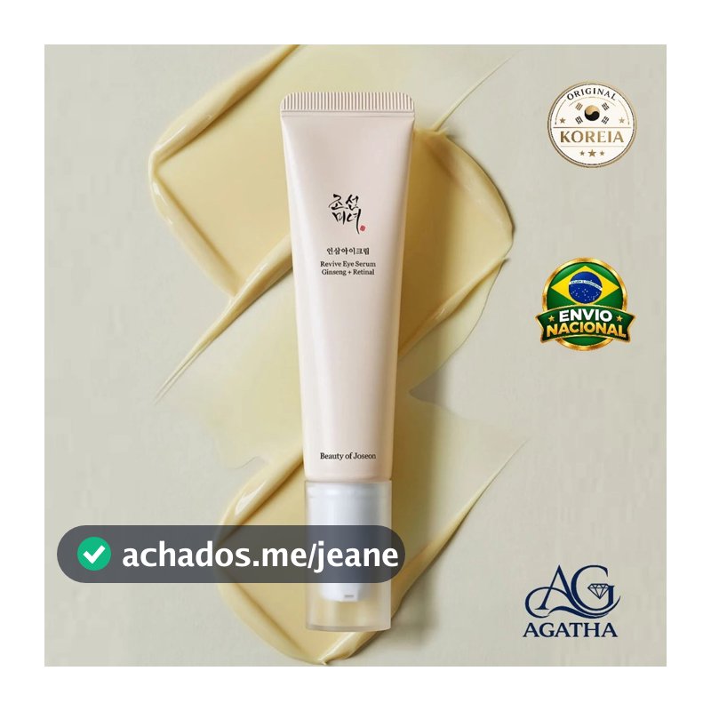 Creme para Olhos Coreano Beauty of Joseon com Ginseng e Centella, Hidratante, Remove Olheiras, Cuidado da Pele