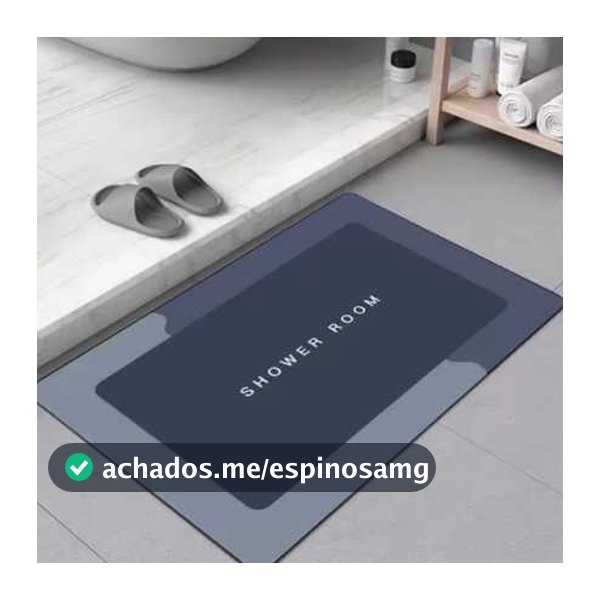 Tapete Absorvente Secagem Rápida Antiderrapante de Banheiro/Porta