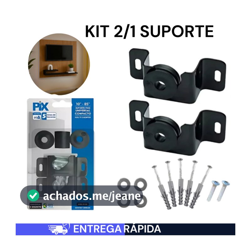 Suporte TV Universal Fixo Para Smart Tv LED 4k LCD Painel Parede 10 a 100 Polegadas Facil instalar