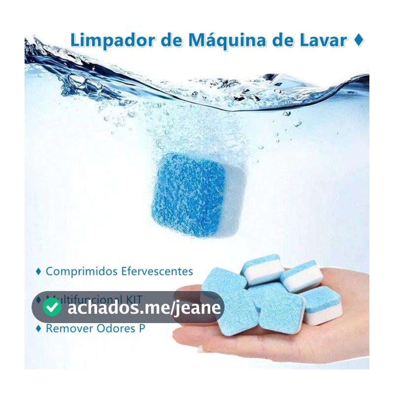 Pastilhas para Limpeza de Máquinas de Lavar Roupas Efervescentes Multifuncional Máquinas de Lavar