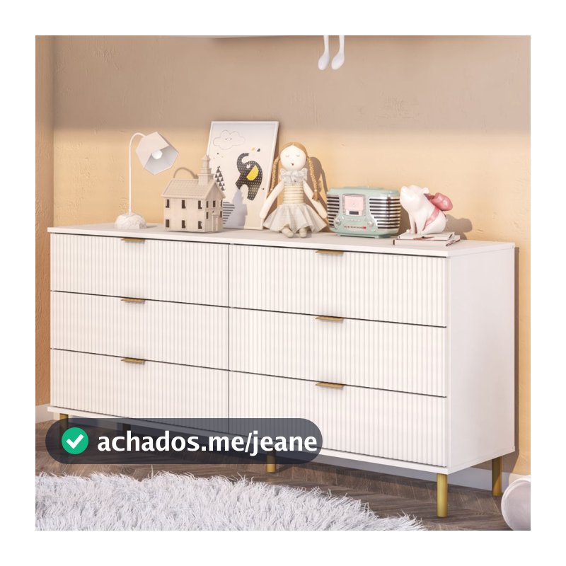 Cômoda Ditália 6 Gavetas DM-240