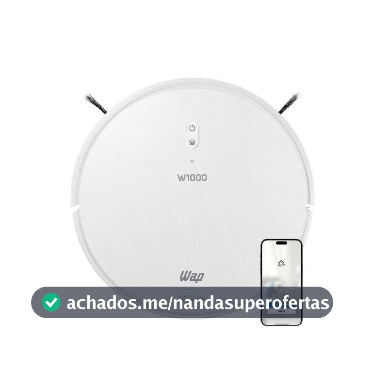 Aspirador De Pó Robo WAP ROBOT W1000 Smart Branco Bivolt