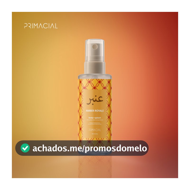 BODY SPLASH FEMININO ARABE AMBER ROYALE 100ML - PRIMACIAL PERFUME ORIENTAL